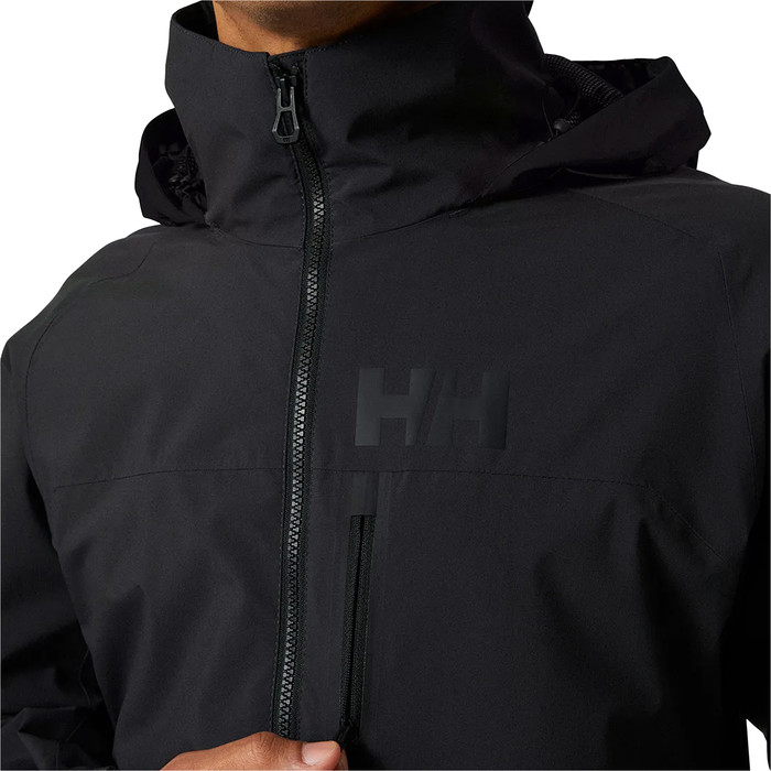 2024 Helly Hansen Hp Racing Hooded Sailing Jacket 34376 Fr Mn - Ebony